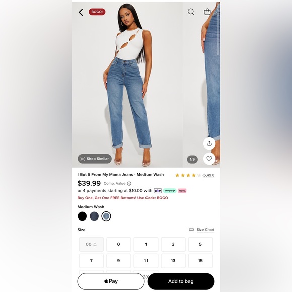 FASHION NOVA I GOT IT FROM MY MAMA JEANS - Picture 2 of 2